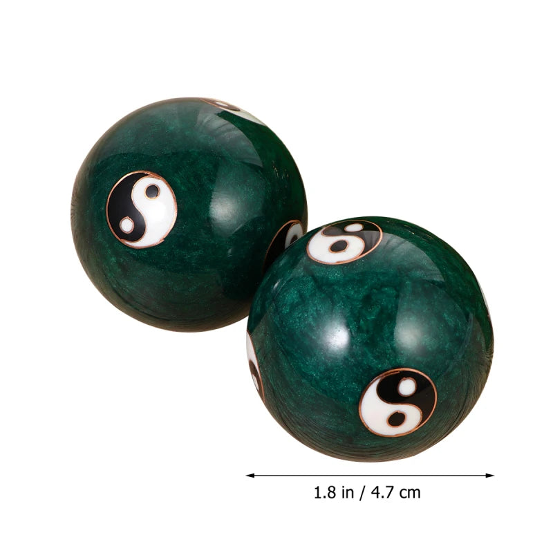 2Pcs Chinese Baoding Massage Balls – Spiky Acupressure Hand Therapy