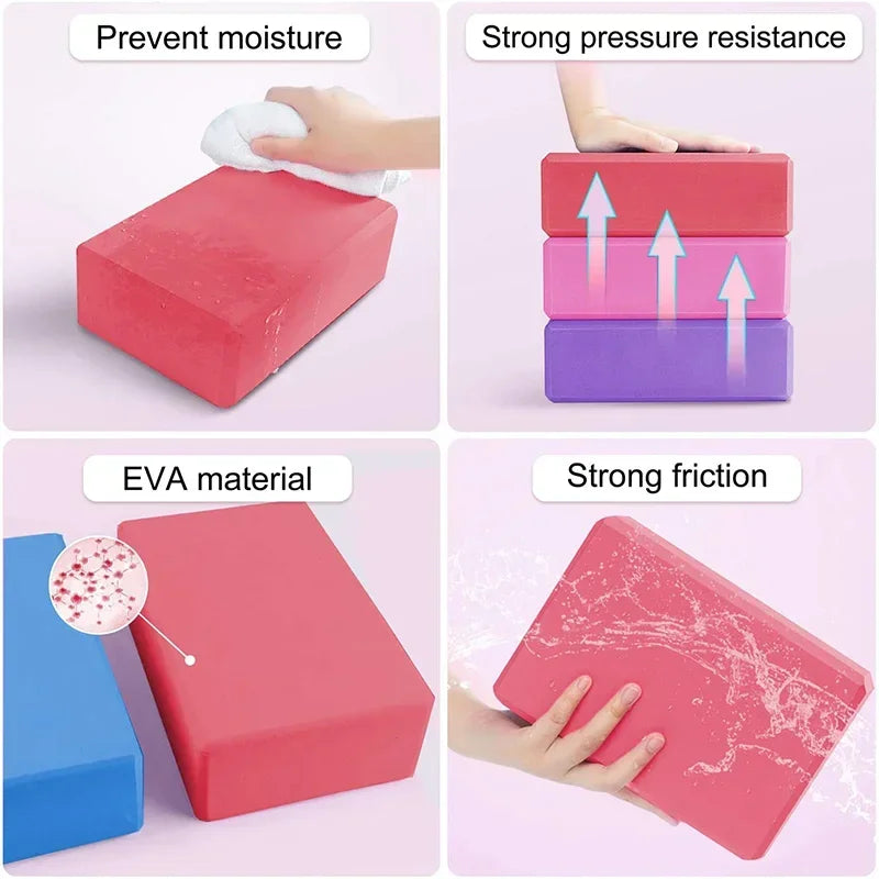 High-Density EVA Yoga Block – Non-Slip Foam Support for Fitness