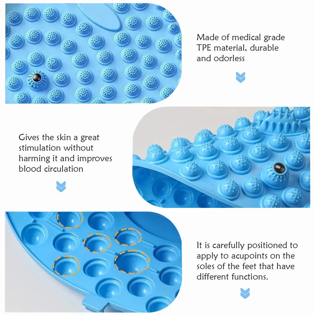 Fingerpressure Foot Massage Pad Acupressure Yoga Mat Training Board