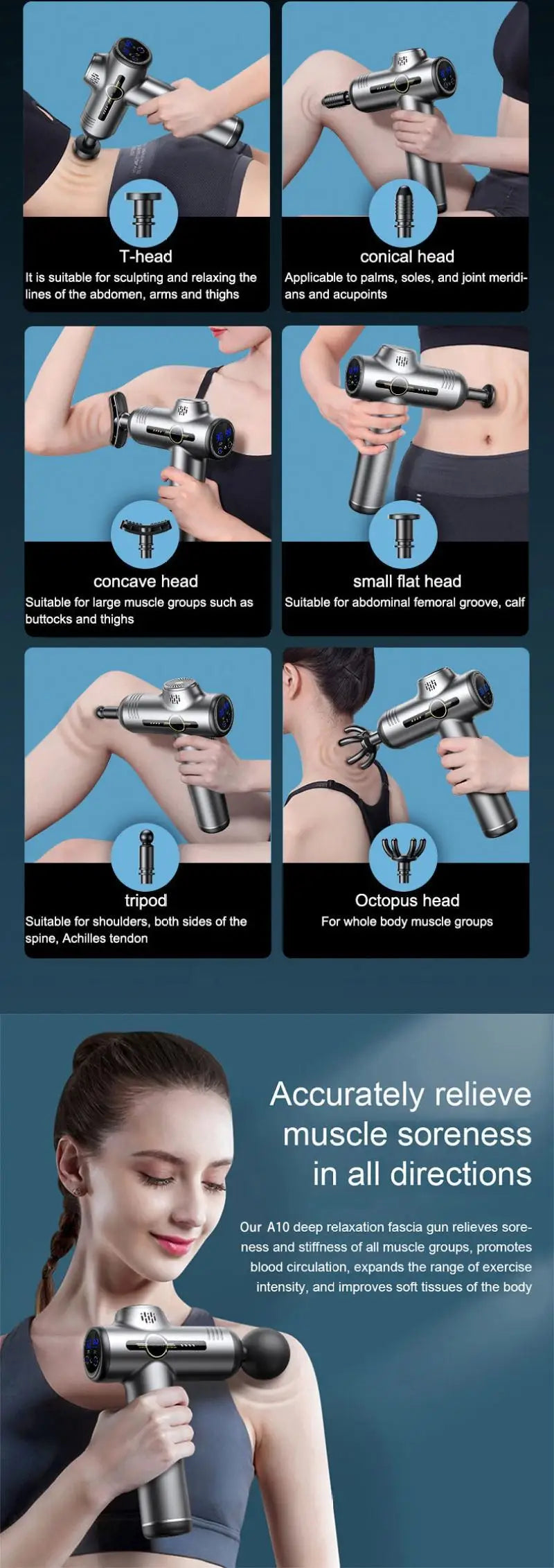 99-Level Deep Tissue Massage Gun – Electric Muscle & Fascia Relaxation Tool