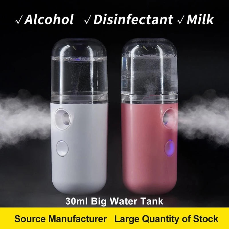 Mini Nano Facial Steamer – USB Portable Face Spray Beauty Instrument & Skin Care Humidifier