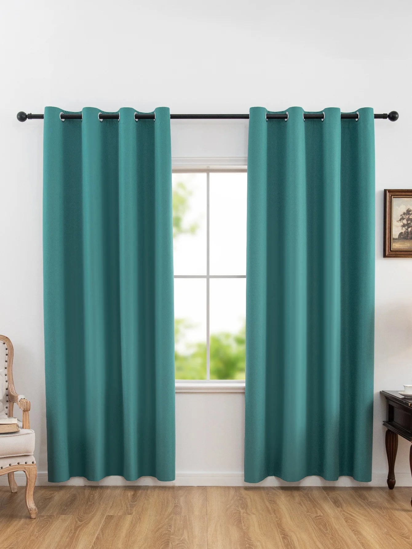 Solid Blackout Curtain with Grommets – Bedroom Privacy Drapes