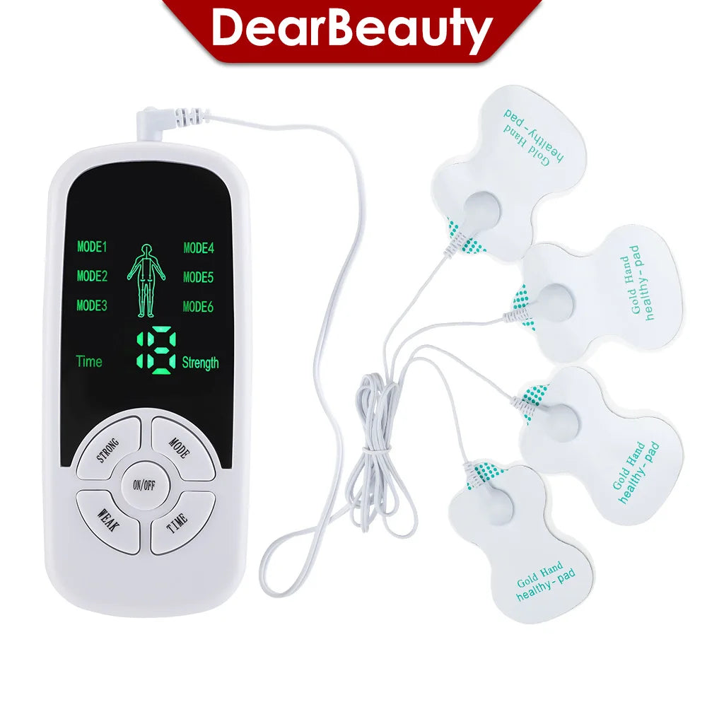 EMS TENS Muscle Stimulator – Physiotherapy Pulse Massager with 6 Modes