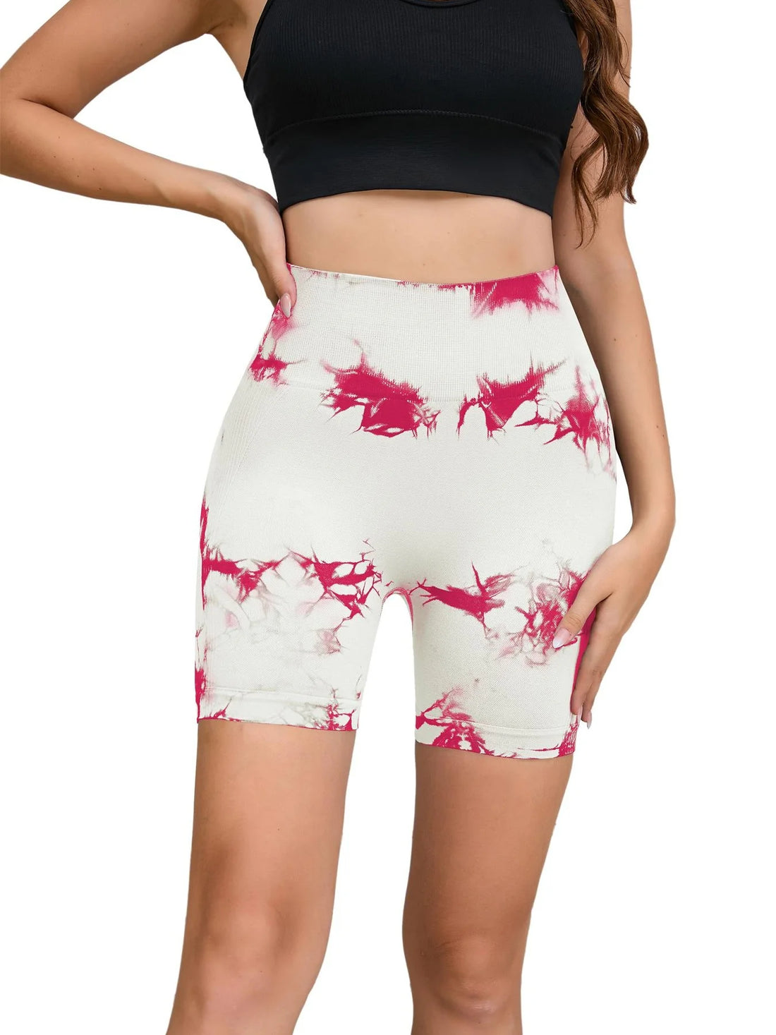 Tie-Dye High Waist Women’s Fitness & Yoga Shorts – Hip-Lifting