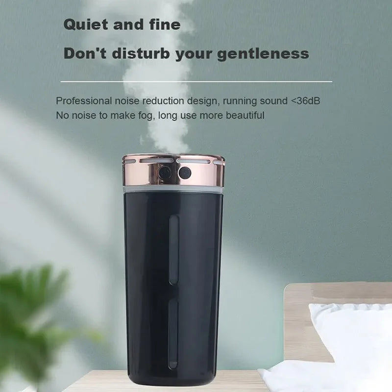300ml Car Air Humidifier with Night Light & Aroma Diffuser