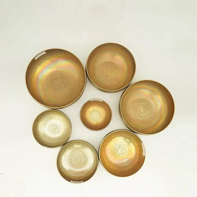 Tibetan Bronze Singing Bowl Set – Handmade Buddhist Sound Healing Bowl with Cushion & Wooden Stick for Meditation & Spiritual Practice