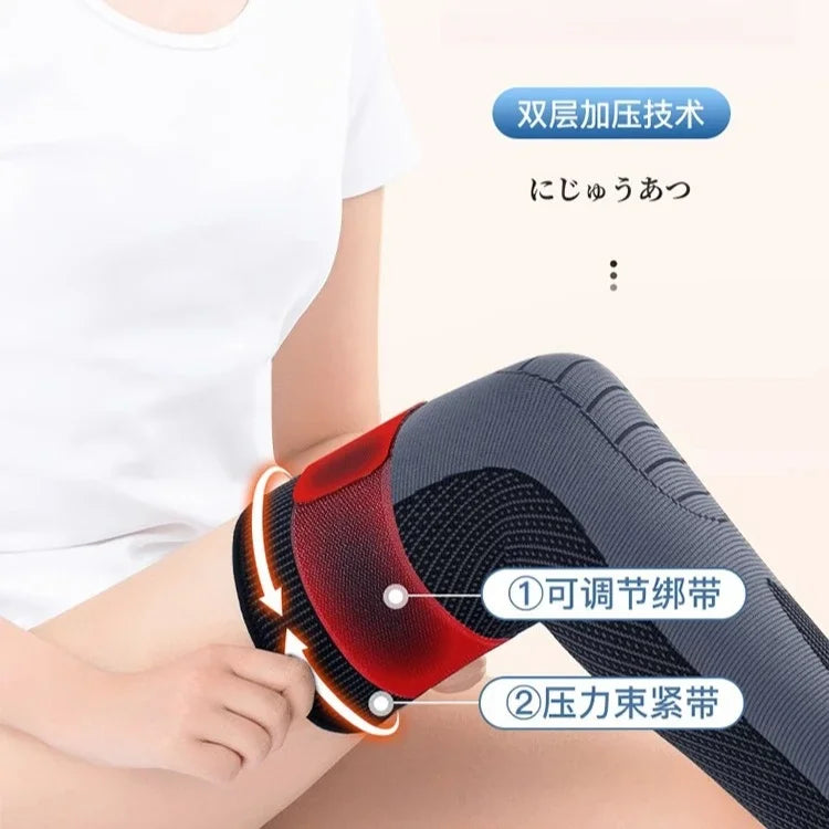 Pair Non-Slip Elastic Knee Pads – Long Leg Sleeve Bandage, Pressurized Support for Running, Sports, Warmth & Protection