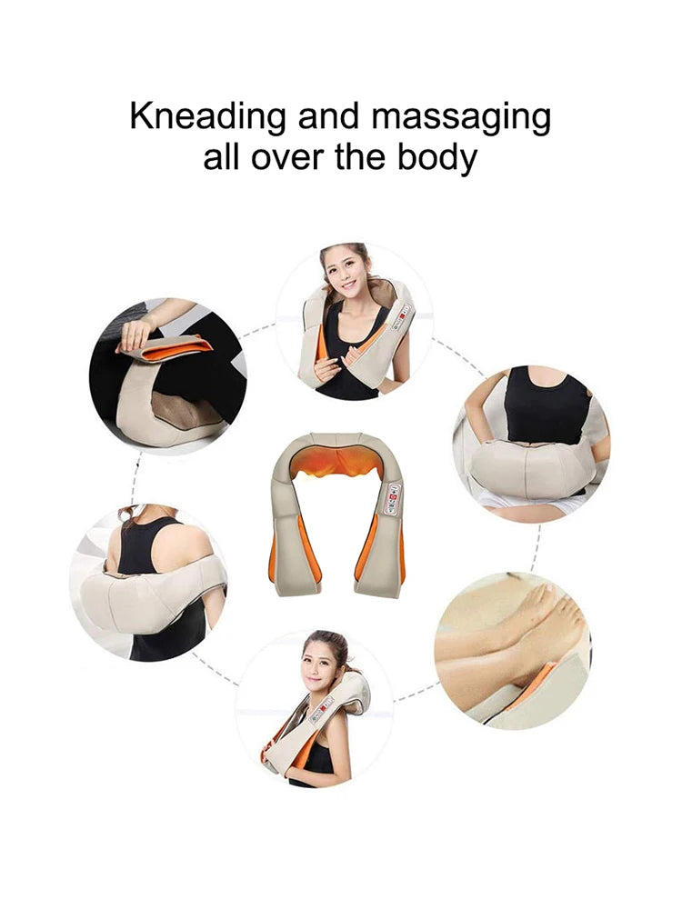 Kneading Shawl Neck and Back Massager – Full Body Home Massage Device