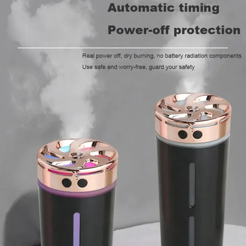 300ml Car Air Humidifier with Night Light & Aroma Diffuser