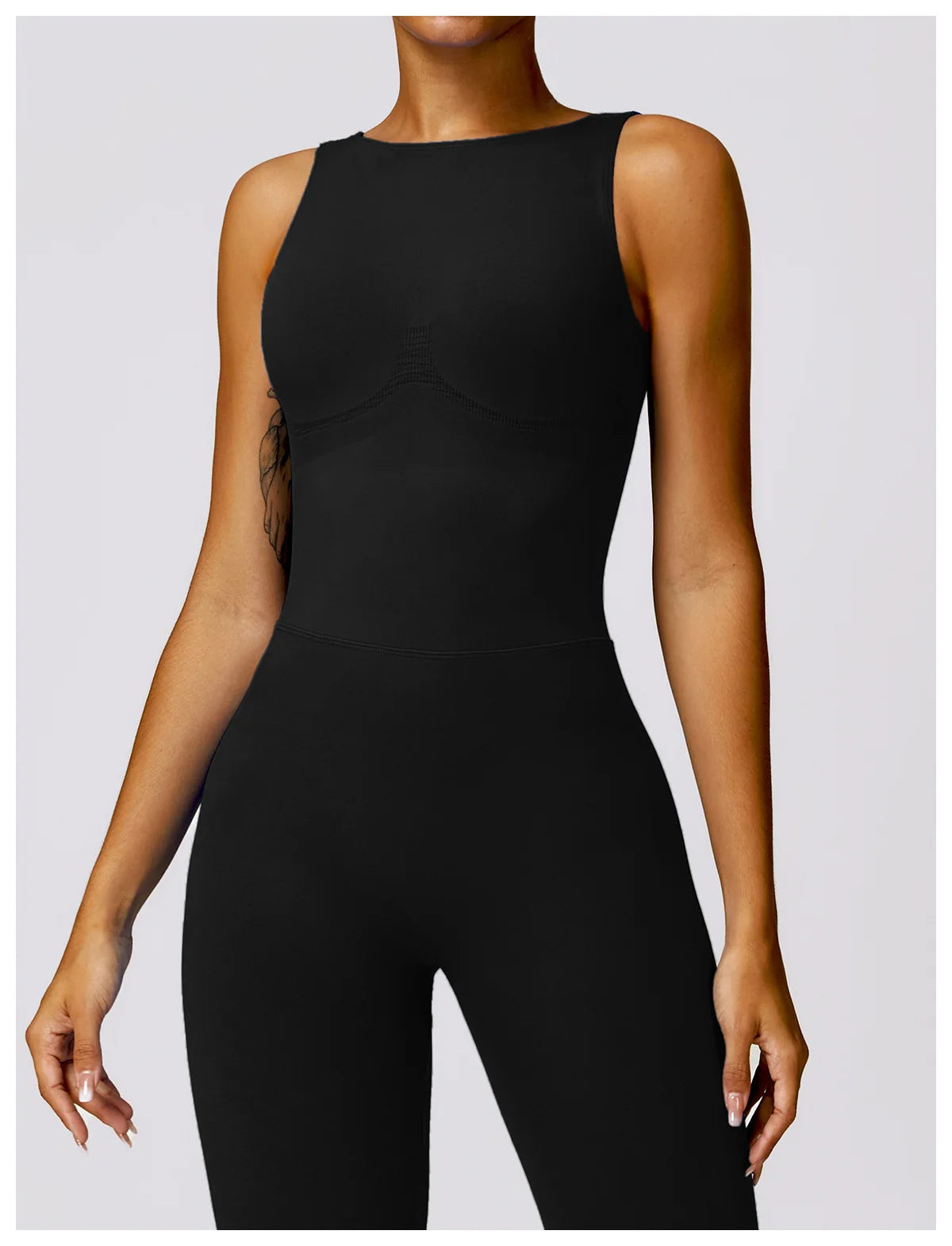 Women’s One-Piece Sporty Jumpsuit – Backless Yoga Suit with Leggings, Gym & Pilates Sportswear