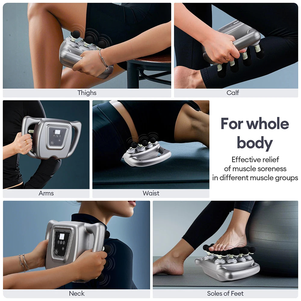 24-Head High-Frequency Massage Gun with 99 Speed Levels