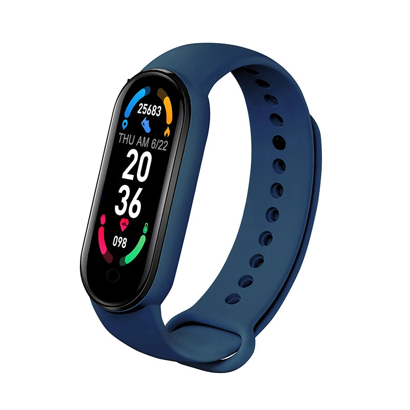 M6 Smart Watch – Waterproof Fitness Tracker with Heart & BP Monitor