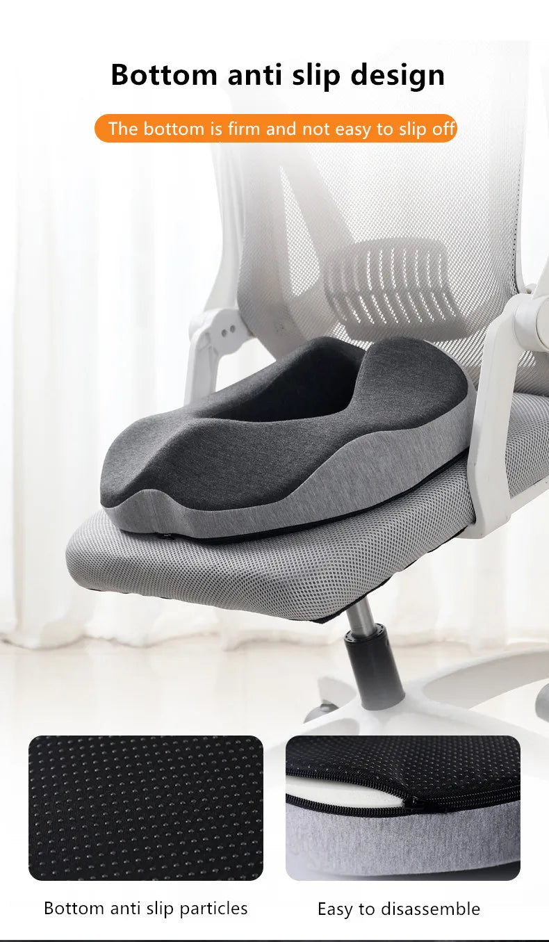 Hemorrhoid & Tailbone Seat Cushion – Memory Foam Pain Relief Donut
