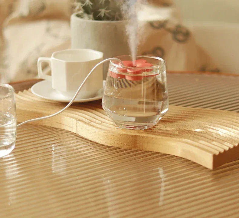 Mini Flower USB Humidifier – Portable Desktop Diffuser