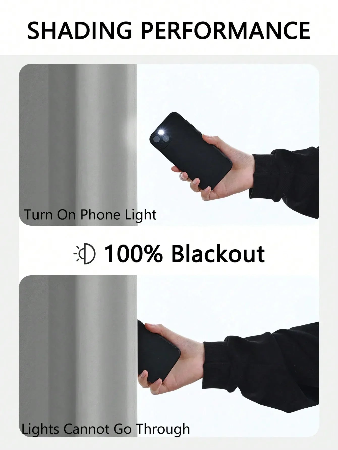 Solid Blackout Curtain with Grommets – Bedroom Privacy Drapes