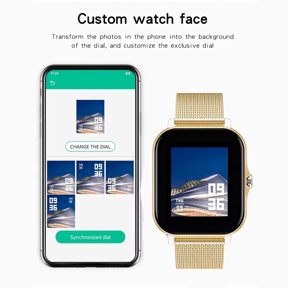 Smartwatch with Bluetooth Call, Health Monitoring, 1.44" Color Screen