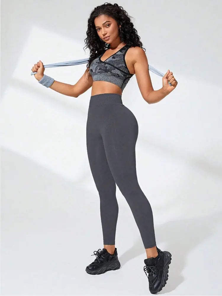 Seamless High Waisted Yoga Pants – Peach Hip Lifting Leggings