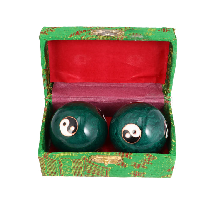 2Pcs Chinese Baoding Massage Balls – Spiky Acupressure Hand Therapy