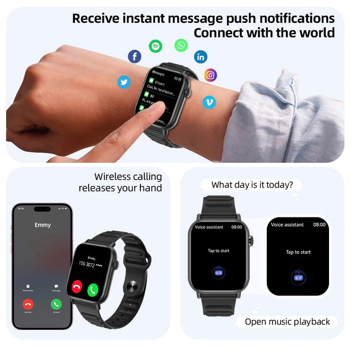 LIGE 2025 Smartwatch 1.83" HD Screen, BT Call, Health & Fitness Tracker