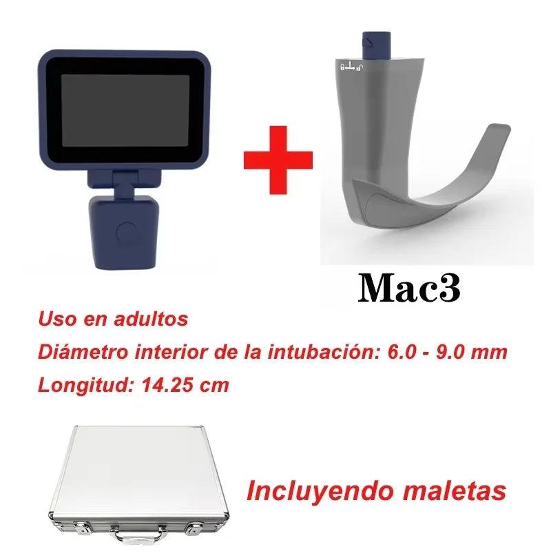 3.5" Video Laryngoscope – Digital Color Scope with Reusable Sterilizable Blades