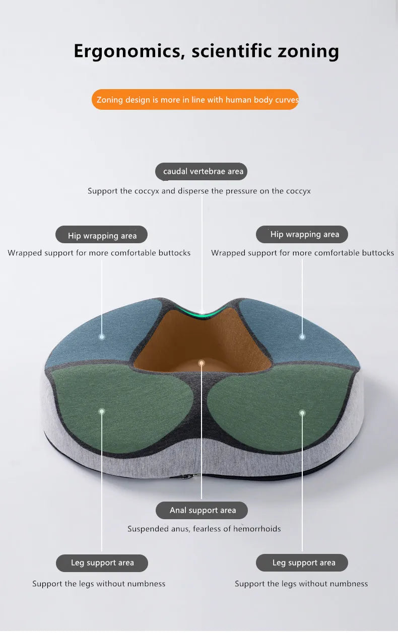Hemorrhoid & Tailbone Seat Cushion – Memory Foam Pain Relief Donut