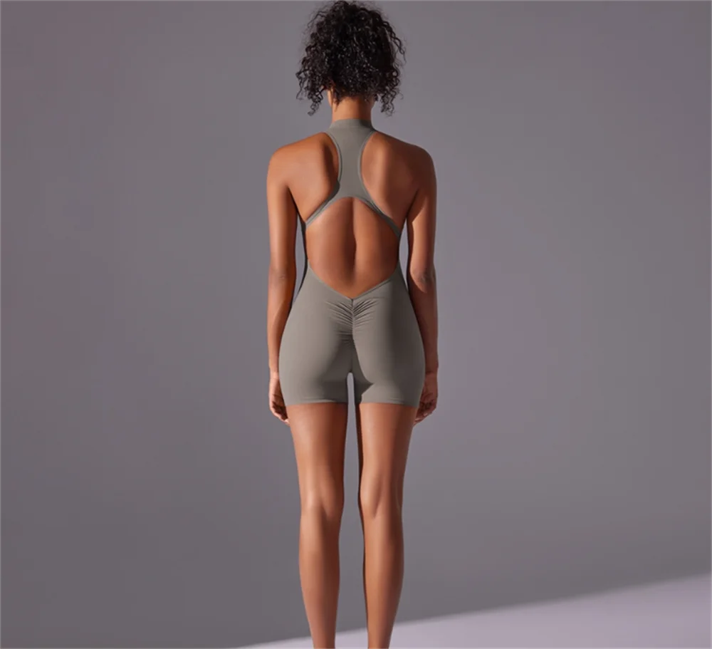 Solid Color High-Intensity Sports Jumpsuit – Women’s Yoga & Fitness