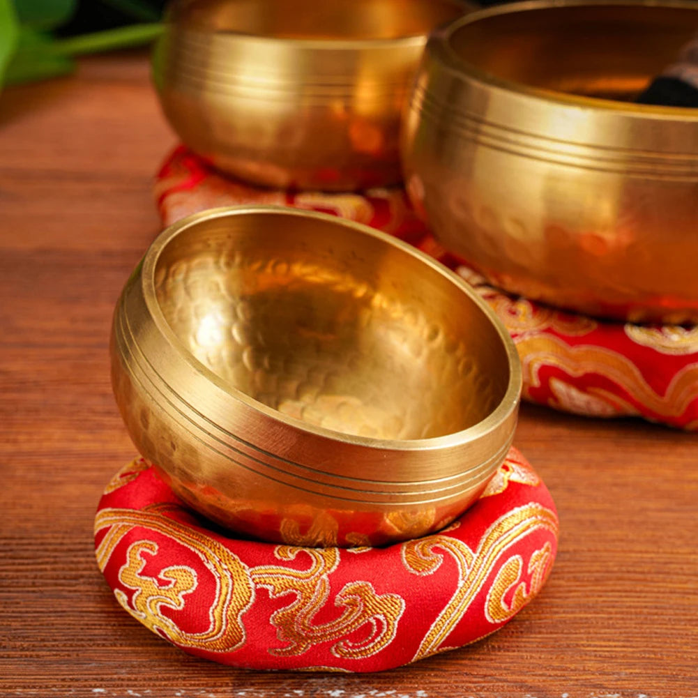 Tibetan Singing Bowl Set for Meditation, Yoga & Sound Healing Therapy