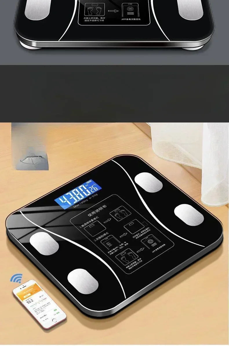 Bluetooth Body Fat Scale – Smart Digital Weight Scale with USB Charging