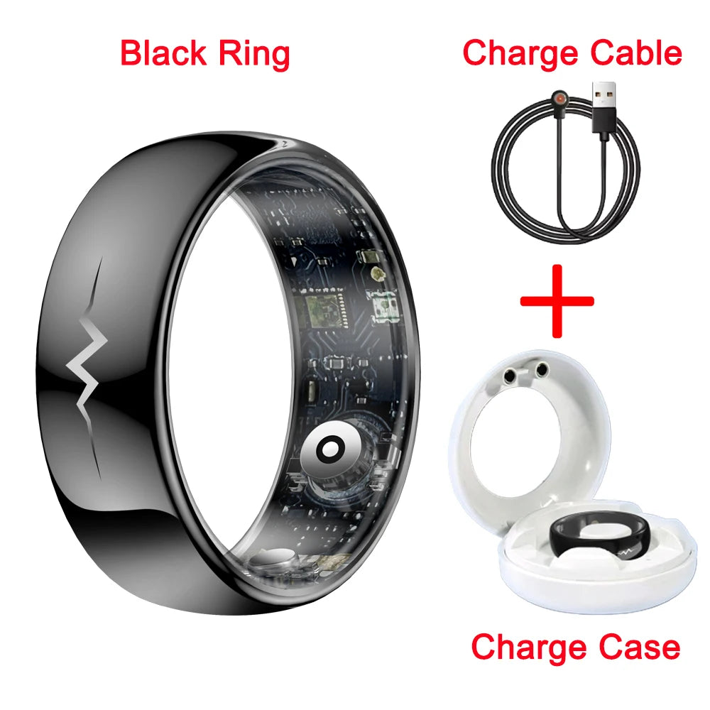 High-End Smart Ring – ECG, Blood Oxygen, Heart Rate & Blood Pressure Monitor with Sleep Tracking, 5ATM Waterproof, Multi-Sport Modes