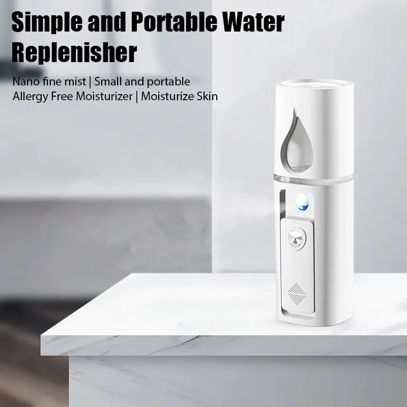 Mini Nano Mist Sprayer – USB Rechargeable Facial Humidifier & Steamer