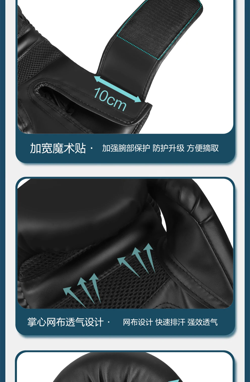 High-Quality PU Leather Boxing Gloves – 6/8/10/12oz Muay Thai, MMA, Free Fight & Sandbag Training Gloves for Men and Women