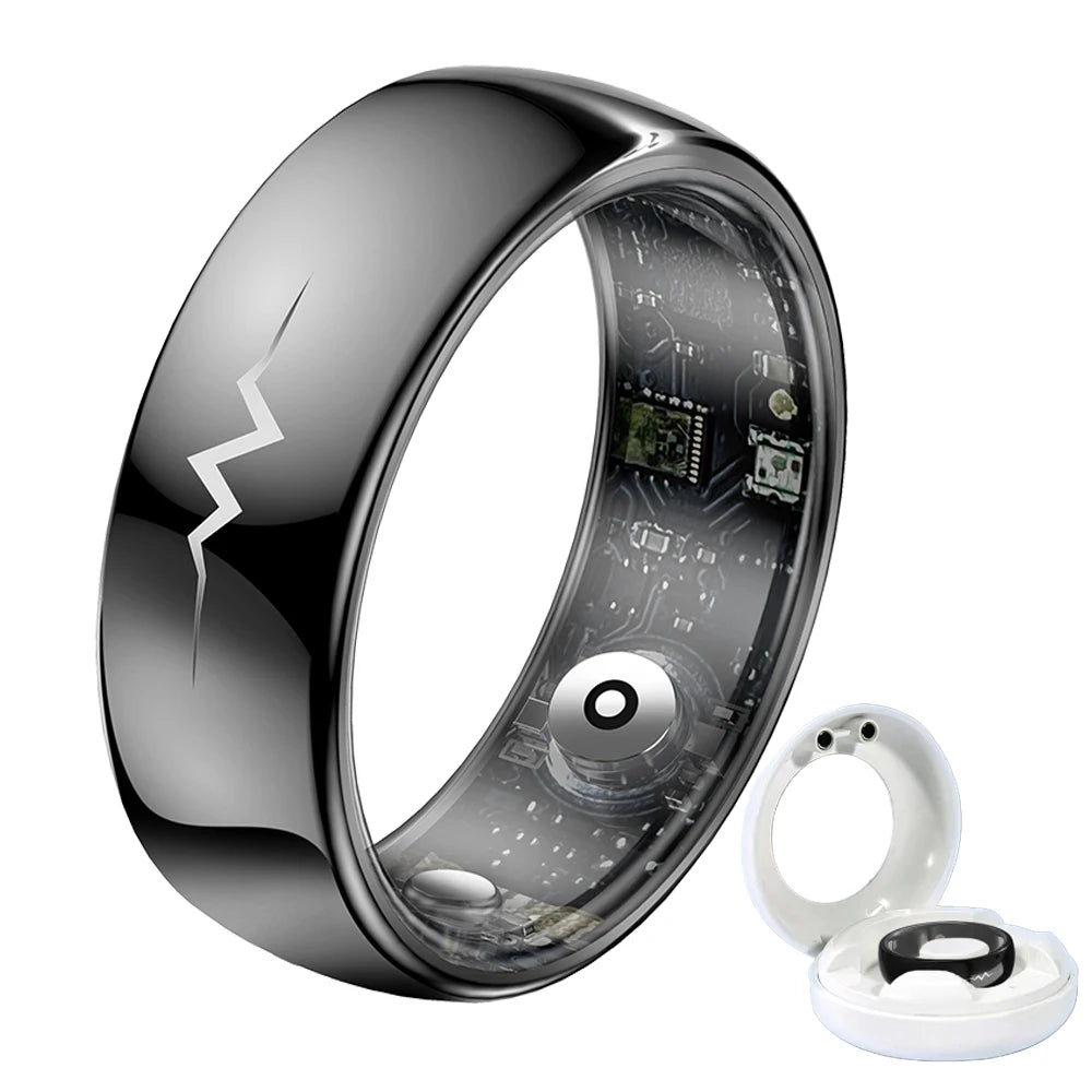 High-End Smart Ring – ECG, Blood Oxygen, Heart Rate & Blood Pressure Monitor with Sleep Tracking, 5ATM Waterproof, Multi-Sport Modes