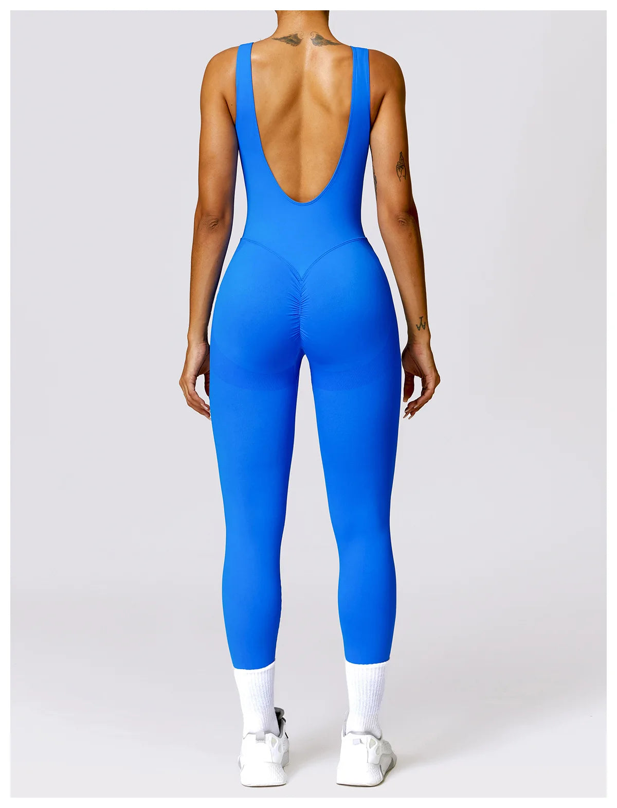 Women’s One-Piece Sporty Jumpsuit – Backless Yoga Suit with Leggings, Gym & Pilates Sportswear
