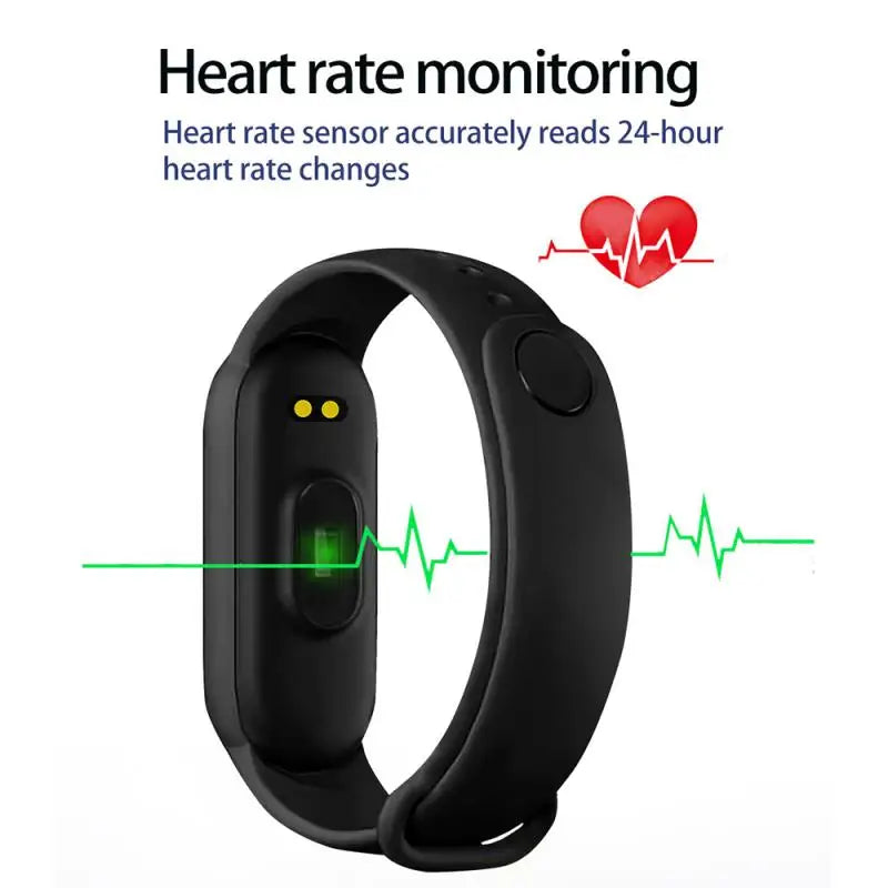 M6 Smart Watch – Waterproof Fitness Tracker with Heart & BP Monitor