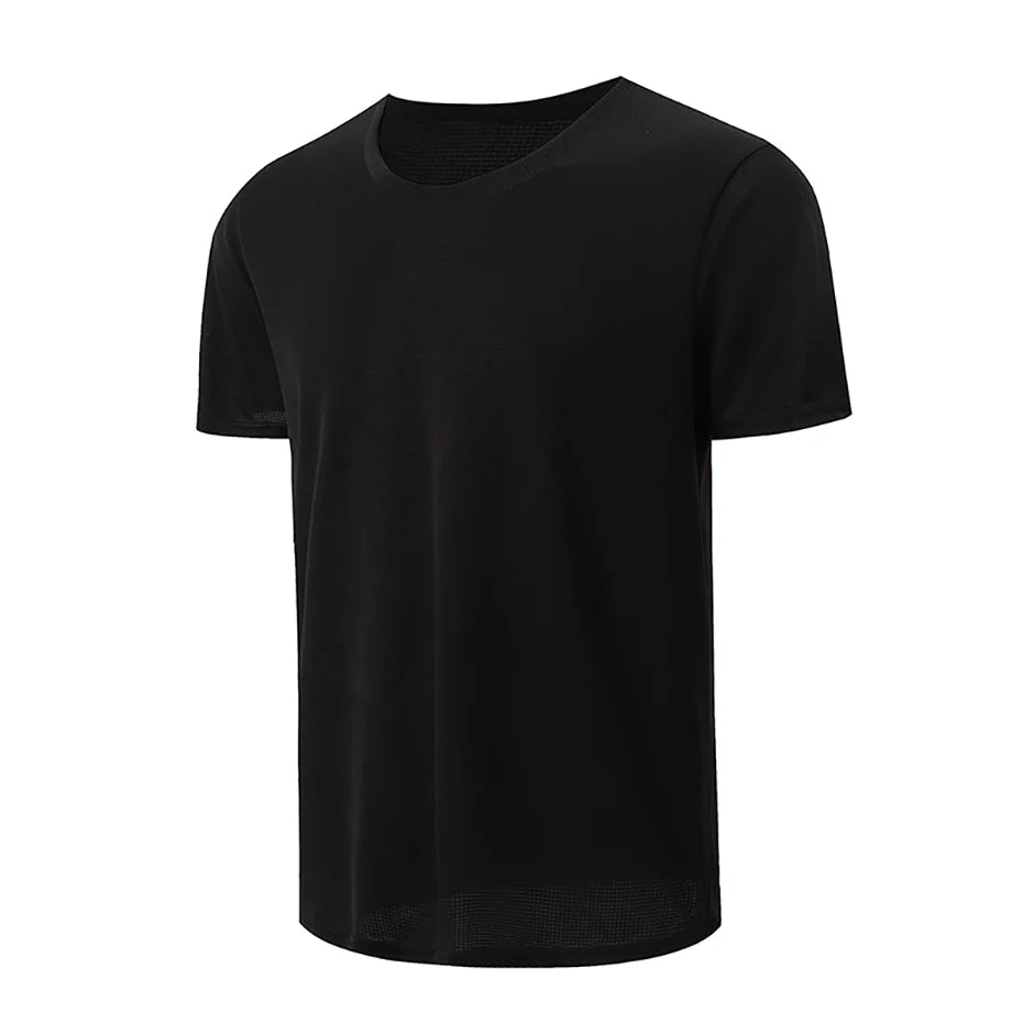 Men’s Waffle Sports Shirt – Short Sleeve Fitness & Training Top (1/5 Pcs)