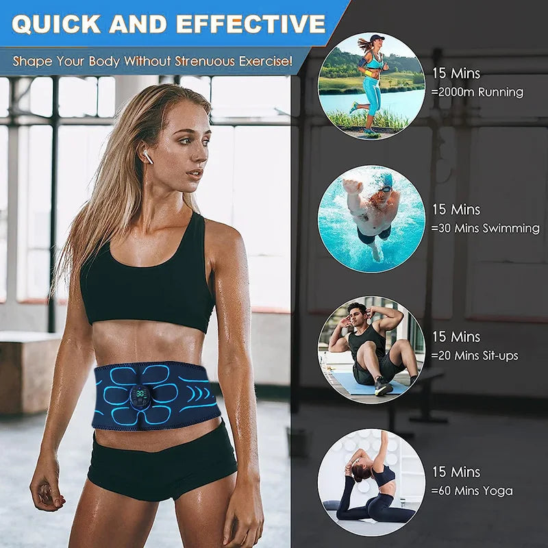 EMS Abdominal Toning Belt – Smart Muscle Stimulator & Body Shaper