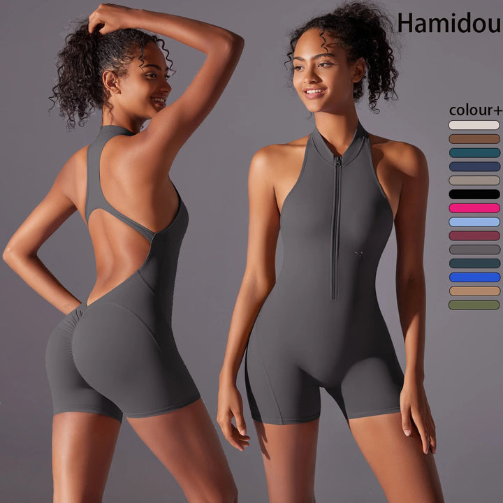 Women’s Push-Up Sports Bodysuit – Yoga & Fitness Activewear