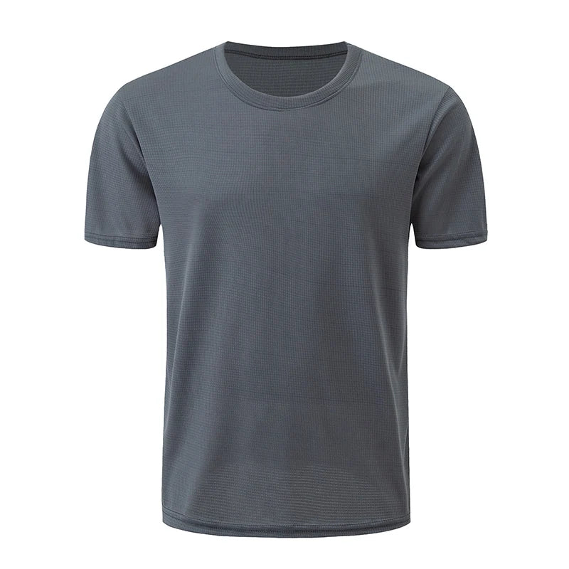 Men’s Waffle Sports Shirt – Short Sleeve Fitness & Training Top (1/5 Pcs)