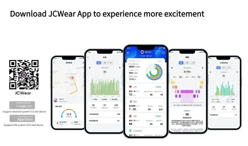 2208A Smart Bracelet – Heart Rate & Blood Pressure Monitor, Fitness Tracker Watch with Pedometer for Men & Women