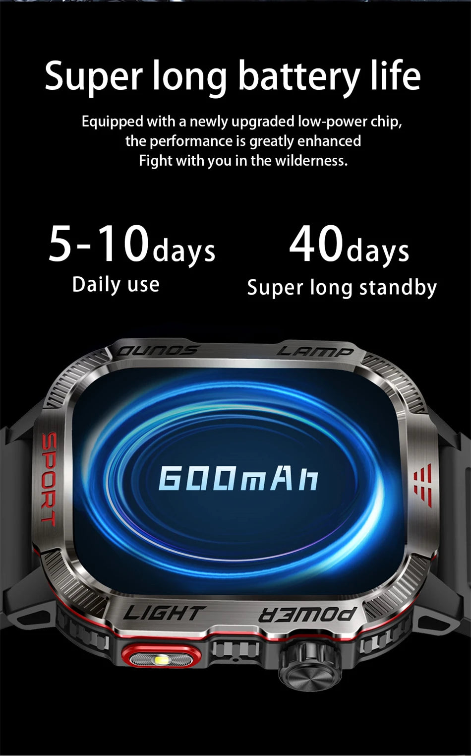 Men’s Military GPS Smartwatch – Outdoor Sport Tracker with Compass & Flashlight