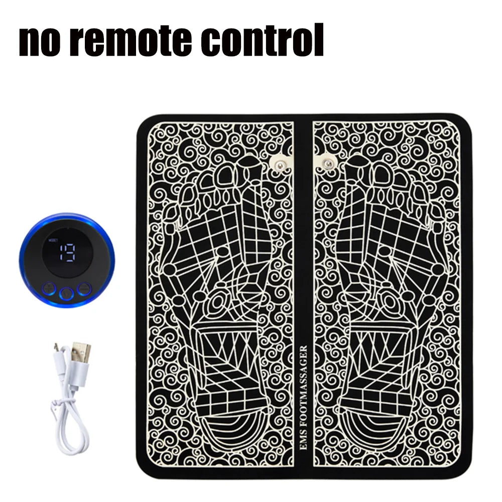 Electric EMS Foot Massager Pad – Foldable Muscle Stimulating Mat for Pain Relief & Relaxation