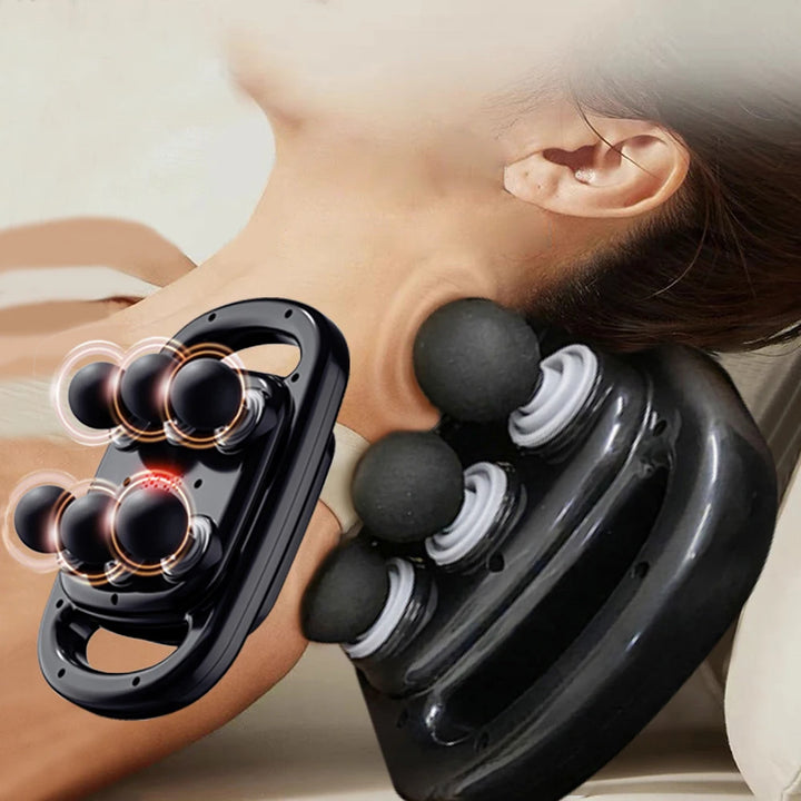 ascia Gun – 6-Head Deep Tissue Massager with 14mm High-Frequency Vibration, Wireless Body Relaxation Tool