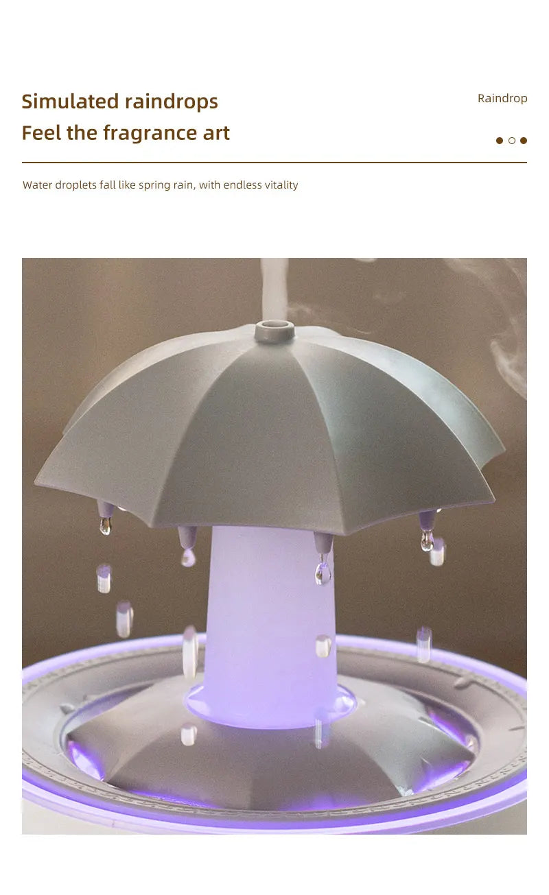 Cloud Rain Humidifier – Raindrop Aroma Diffuser with Remote & Night Light