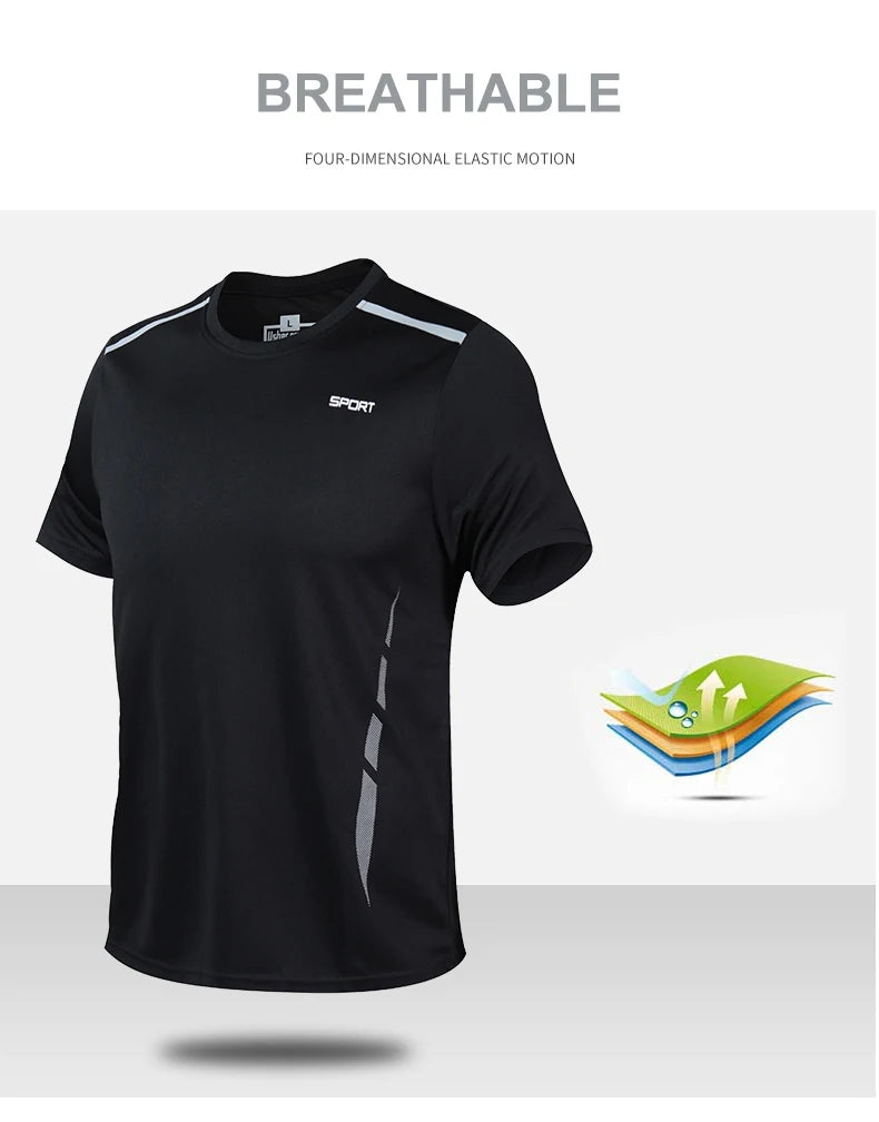 CHRLCK Men’s Quick-Dry Sports Set – Breathable T-Shirt & Shorts