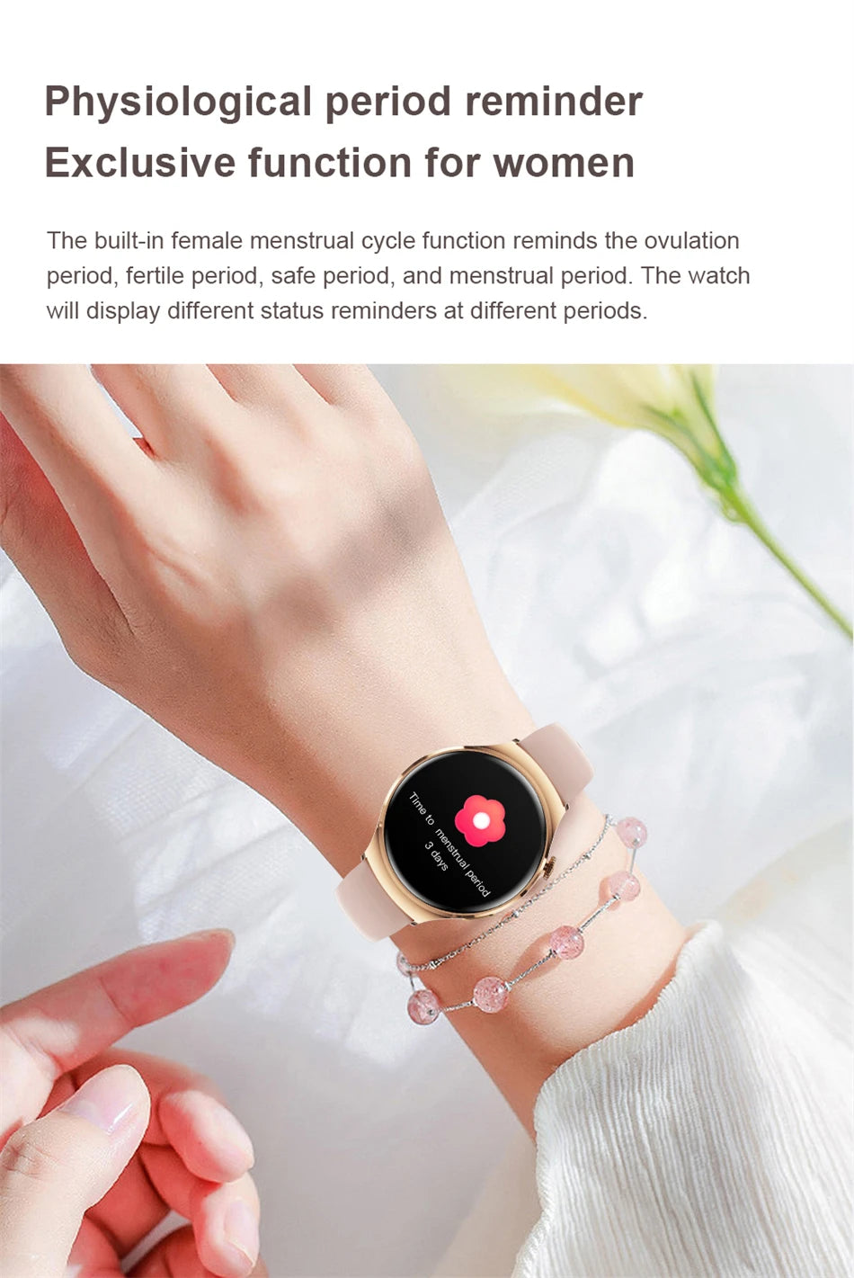Women’s GPS Smartwatch with NFC, Bluetooth Call & Health Tracking