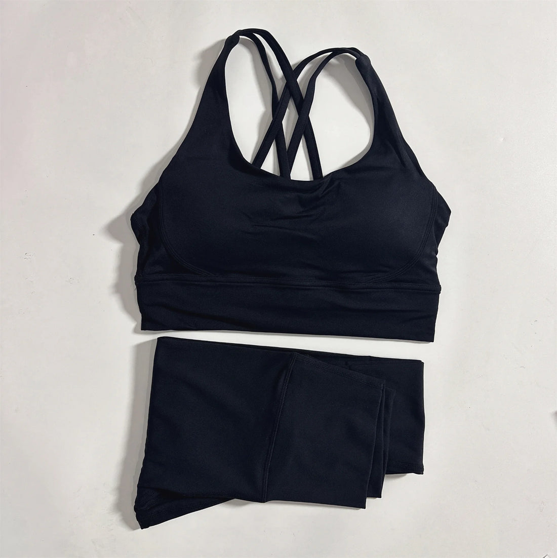 2-Piece Women’s Fitness Set – Sports Bra & High-Waist Yoga Leggings