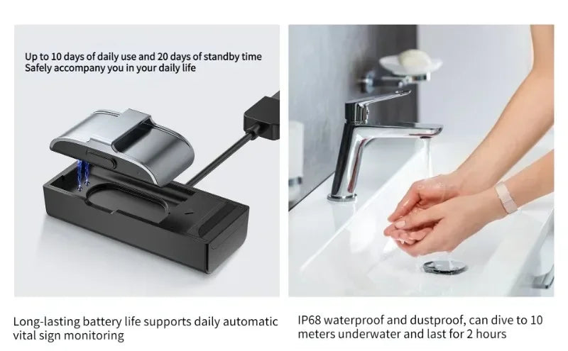 2208A Smart Bracelet – Heart Rate & Blood Pressure Monitor, Fitness Tracker Watch with Pedometer for Men & Women