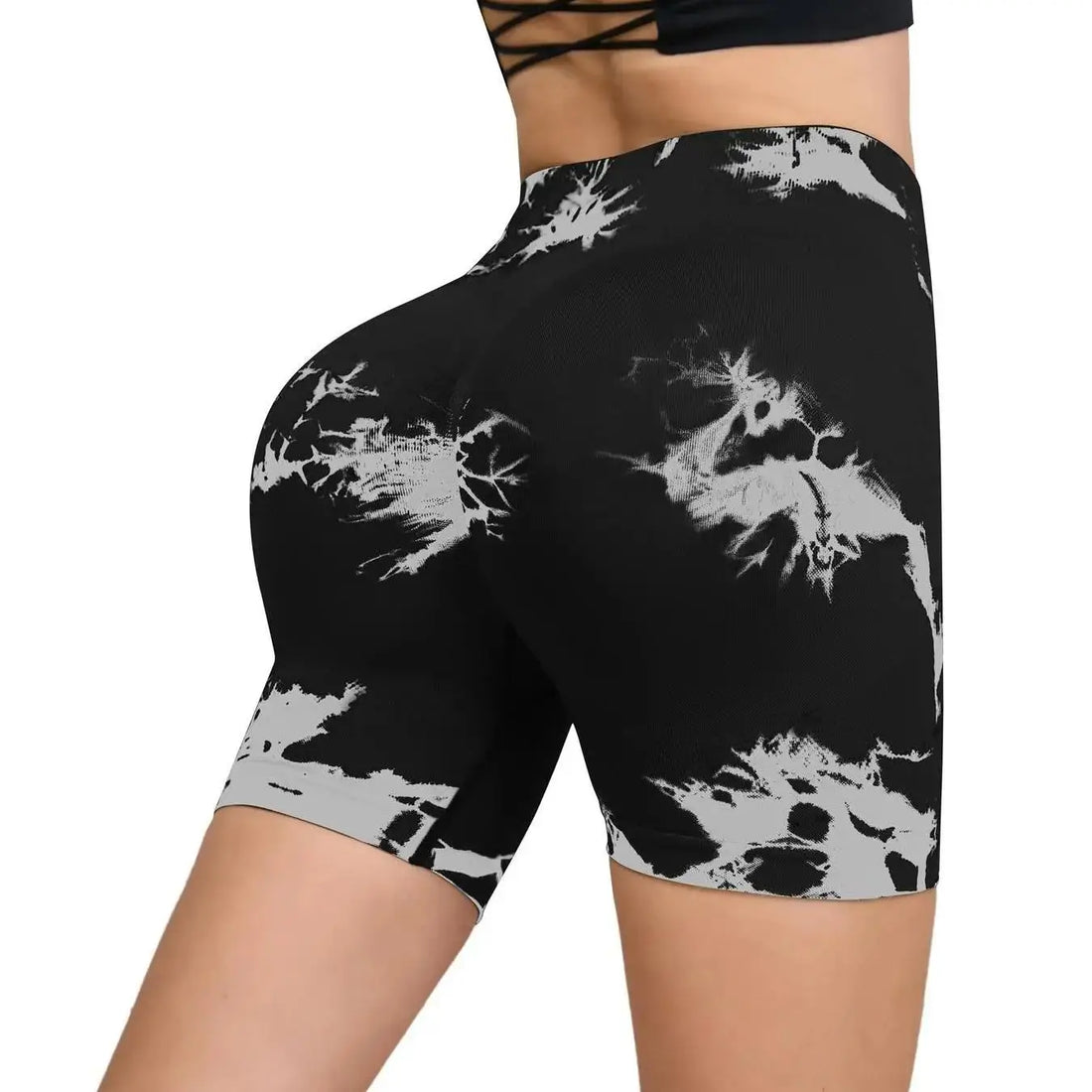 Tie-Dye High Waist Women’s Fitness & Yoga Shorts – Hip-Lifting