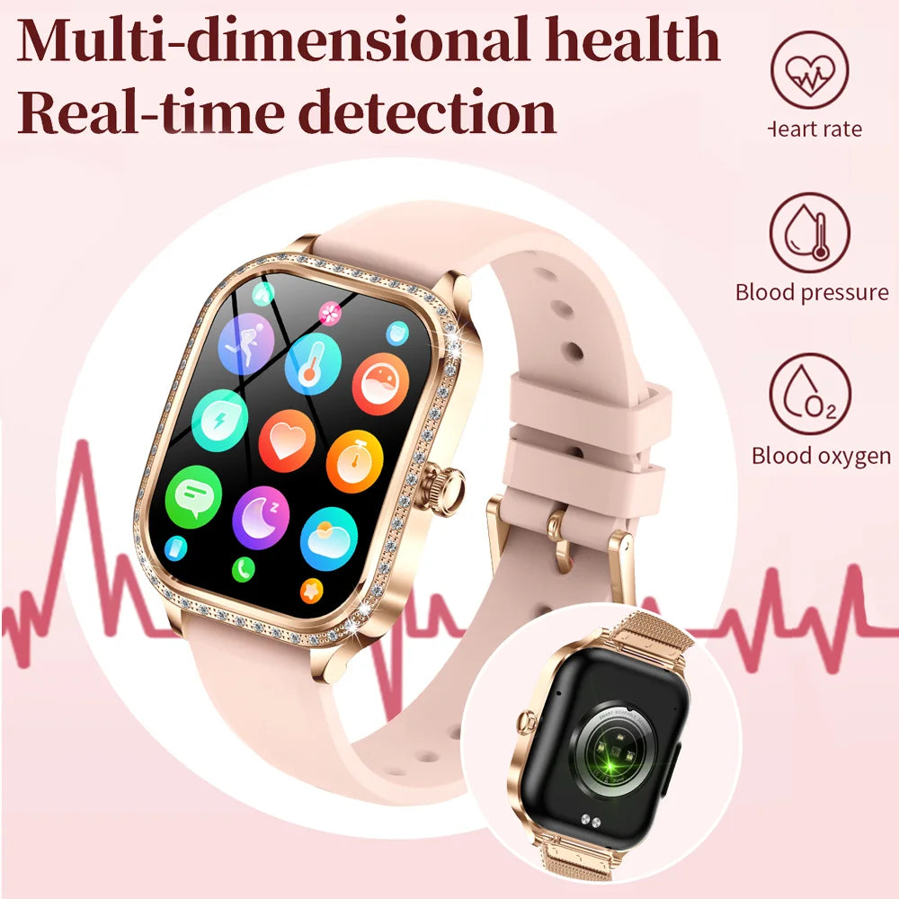 Women’s Smartwatch – Heart Rate, Blood Pressure, Music & BT Calling