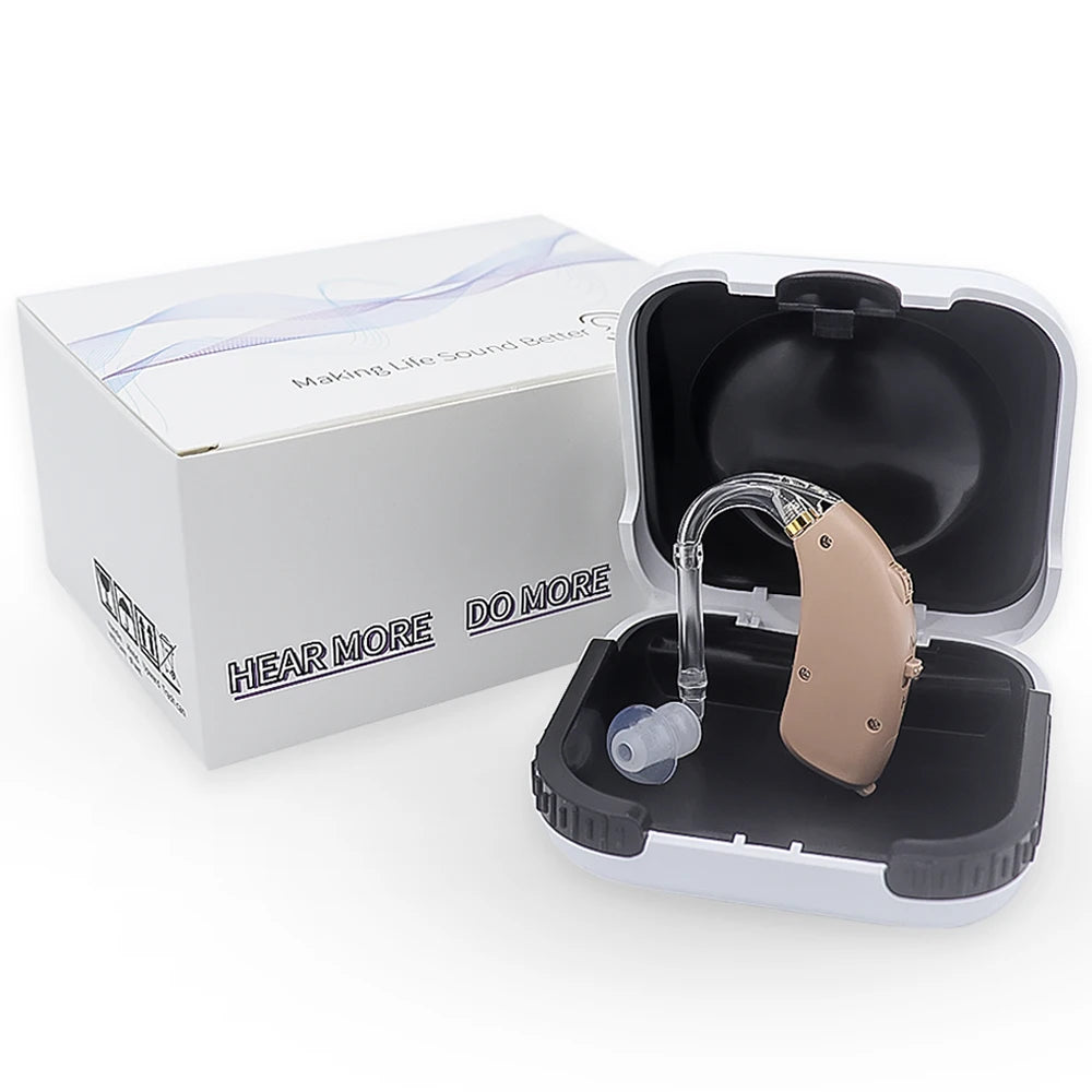2024 BTE Digital Hearing Aid – Adjustable Tone Amplifier for Seniors